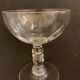 6 old champagne cups in faceted glass