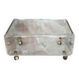 Designer console coffee table Plexiglas David Lange