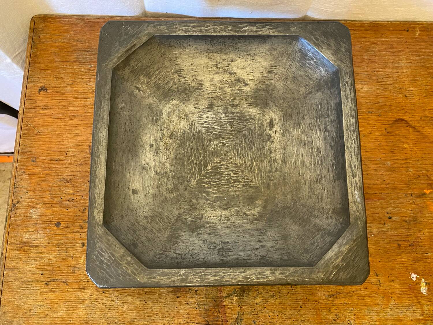 Antique Metal Centerpiece + Vintage Wrought Iron Stand