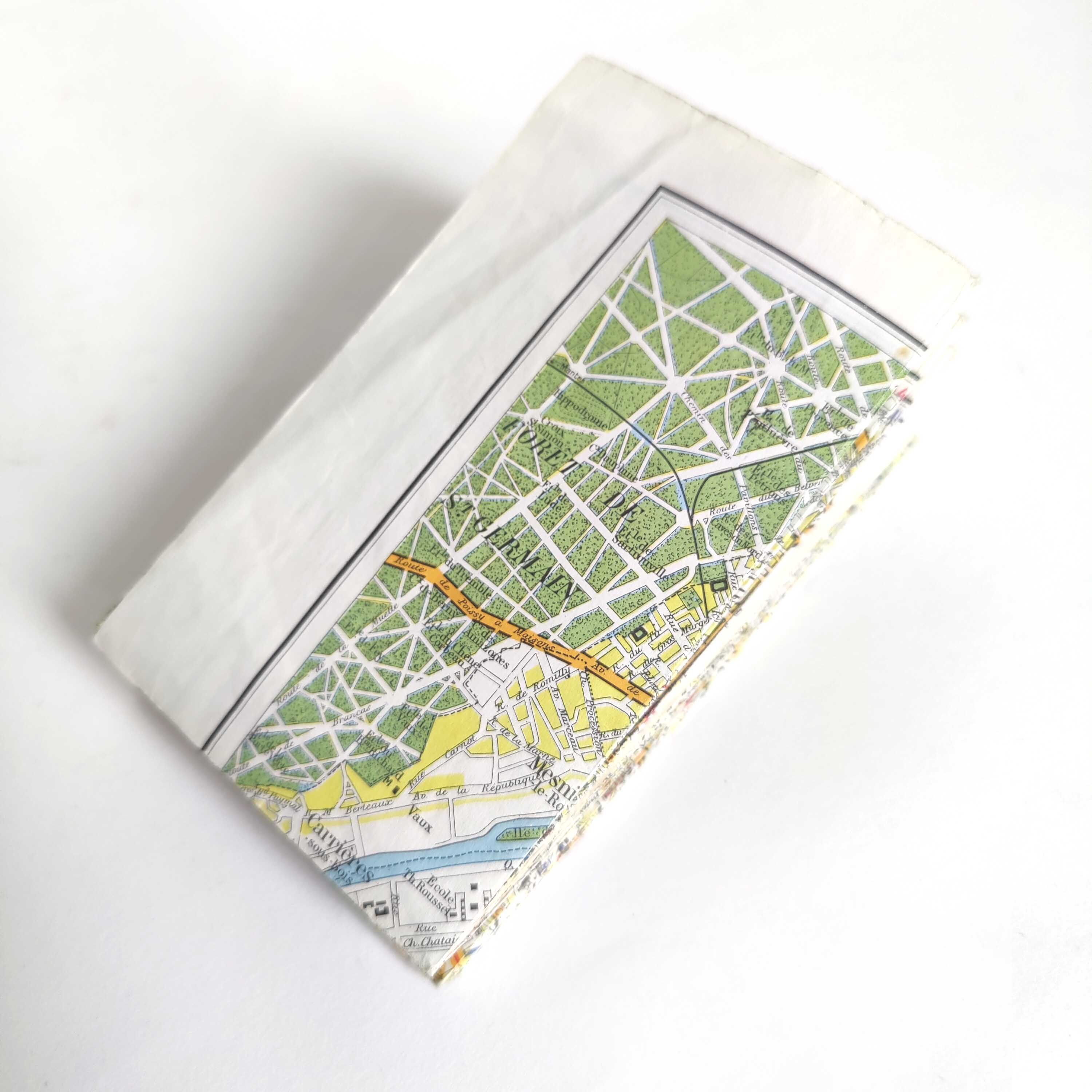 Vintage map 1970 Paris and its suburbs 75x55cm duplex