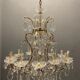 Italian crystal murano glass chandelier, 1950s