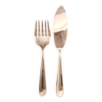 Christofle Fish Service Cutlery Model Dax Silver-Plated Metal 22 - 28 cm