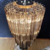 Vintage Italian Murano glass chandelier – 54 smoked prisms