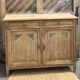 Old Parisian buffet in raw oak with 2 drawers