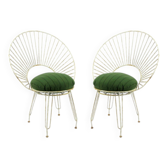 Lot de 2 chaises de jardin françaises, années 50