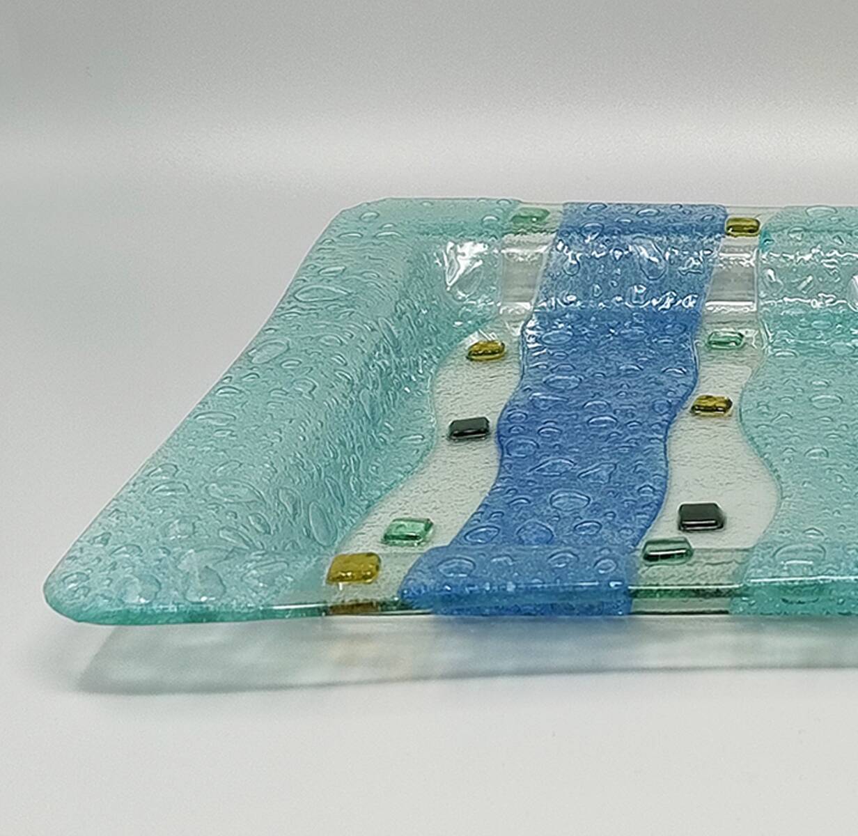 1970s Astonishing Tray By Albatros in Murano Glass. Made in Italy