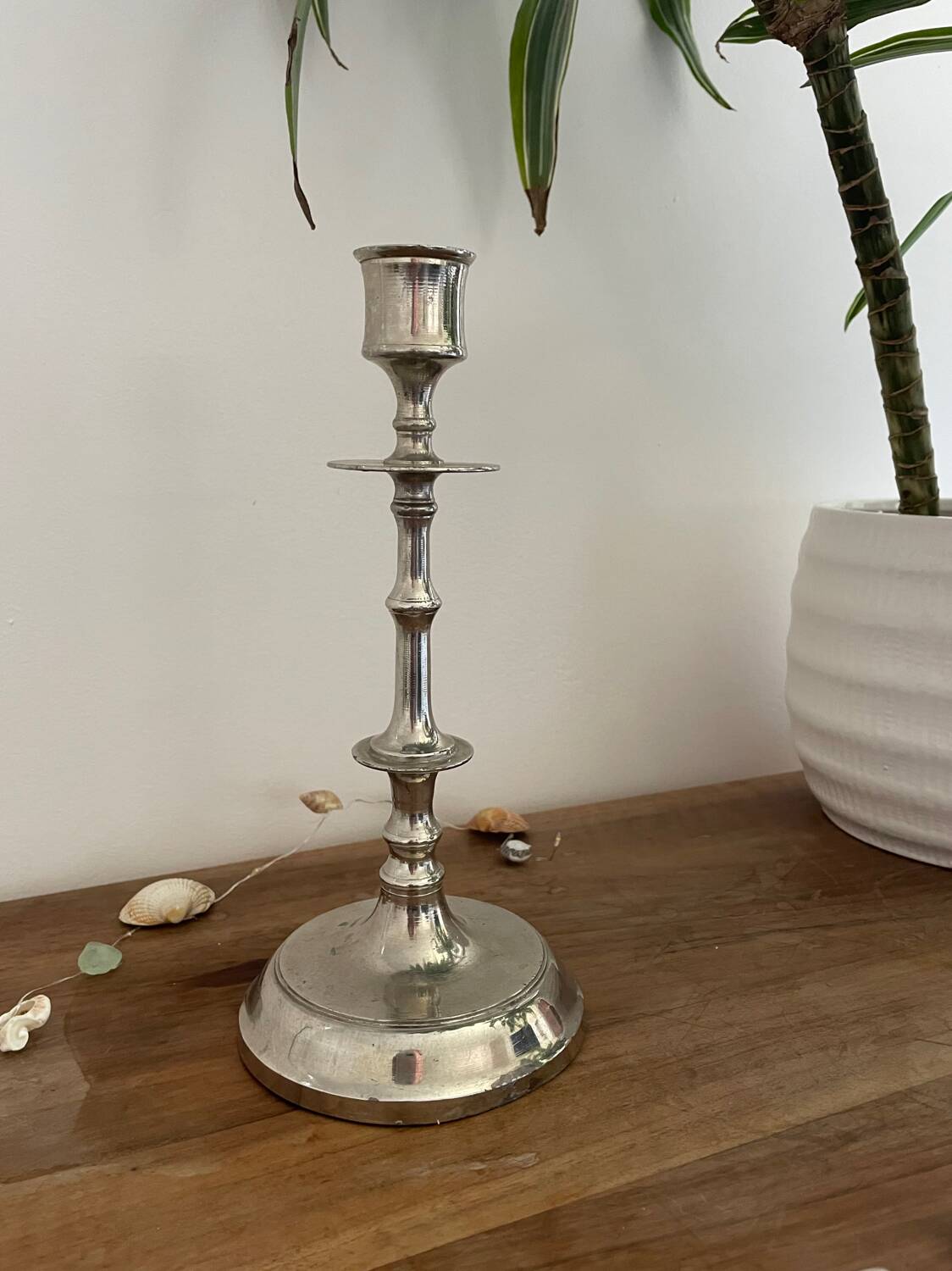 Vintage silver candle holder