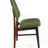 Ensemble de 6 chaises de salle à manger en teck hollandais design vintage