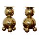 Pair of Swedish brass candlesticks from the mid-century by Gusum.
