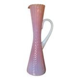 Vase, soliflore stelvia glass, italy, pink, orange and opalescent, 1960s
