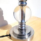Chrome and crystal lamp base circa 1940