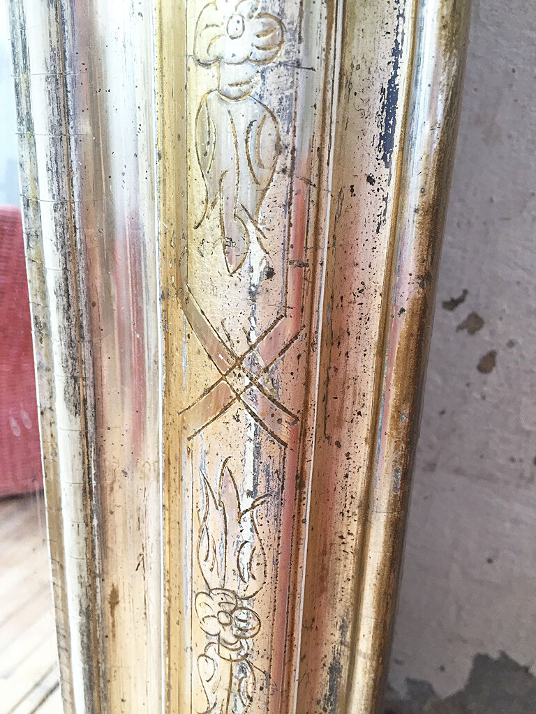 Mirror Louis Philippe flowered 75 x 109 cm