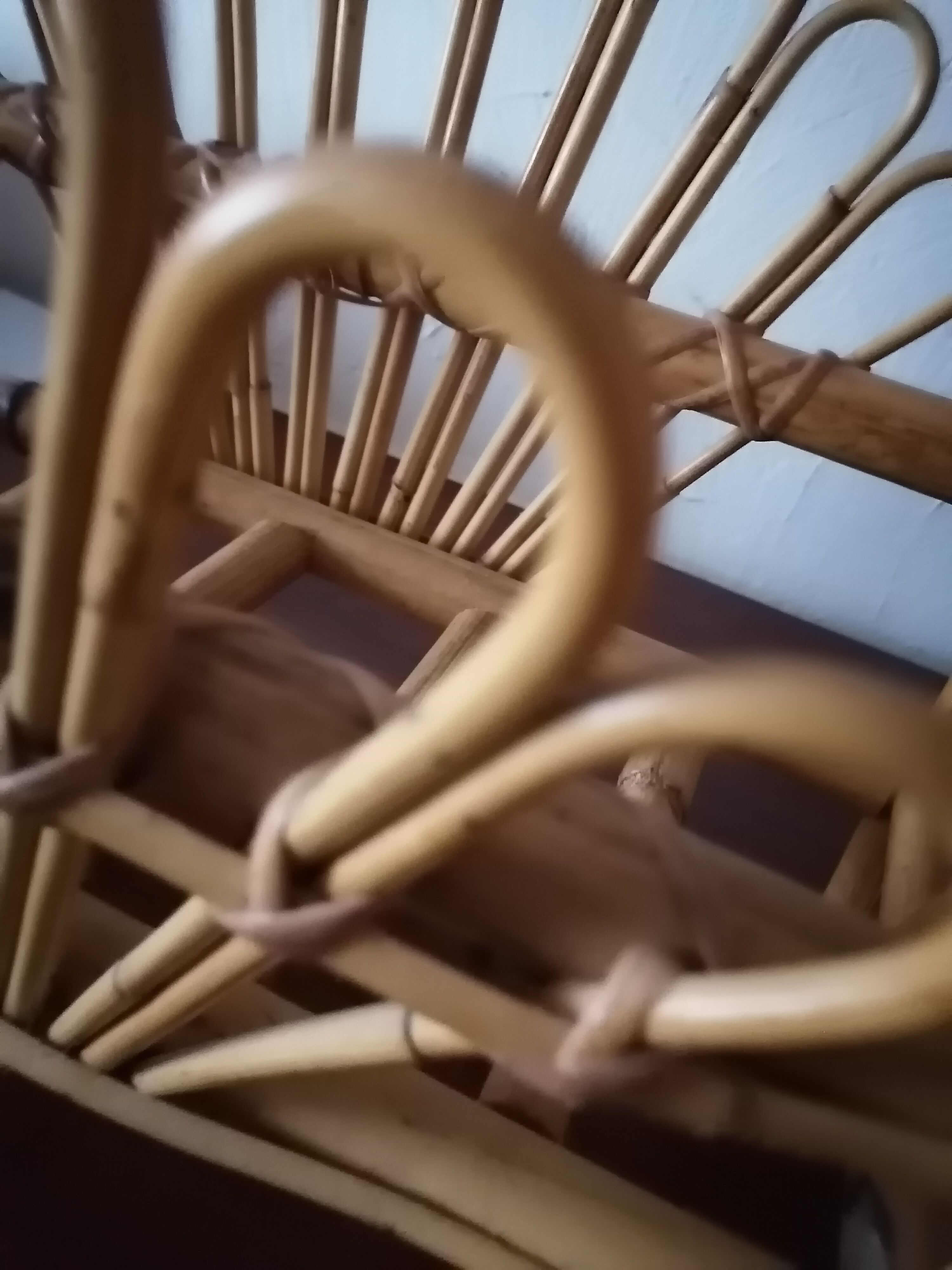 Vintage rattan magazine holder