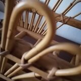 Vintage rattan magazine holder
