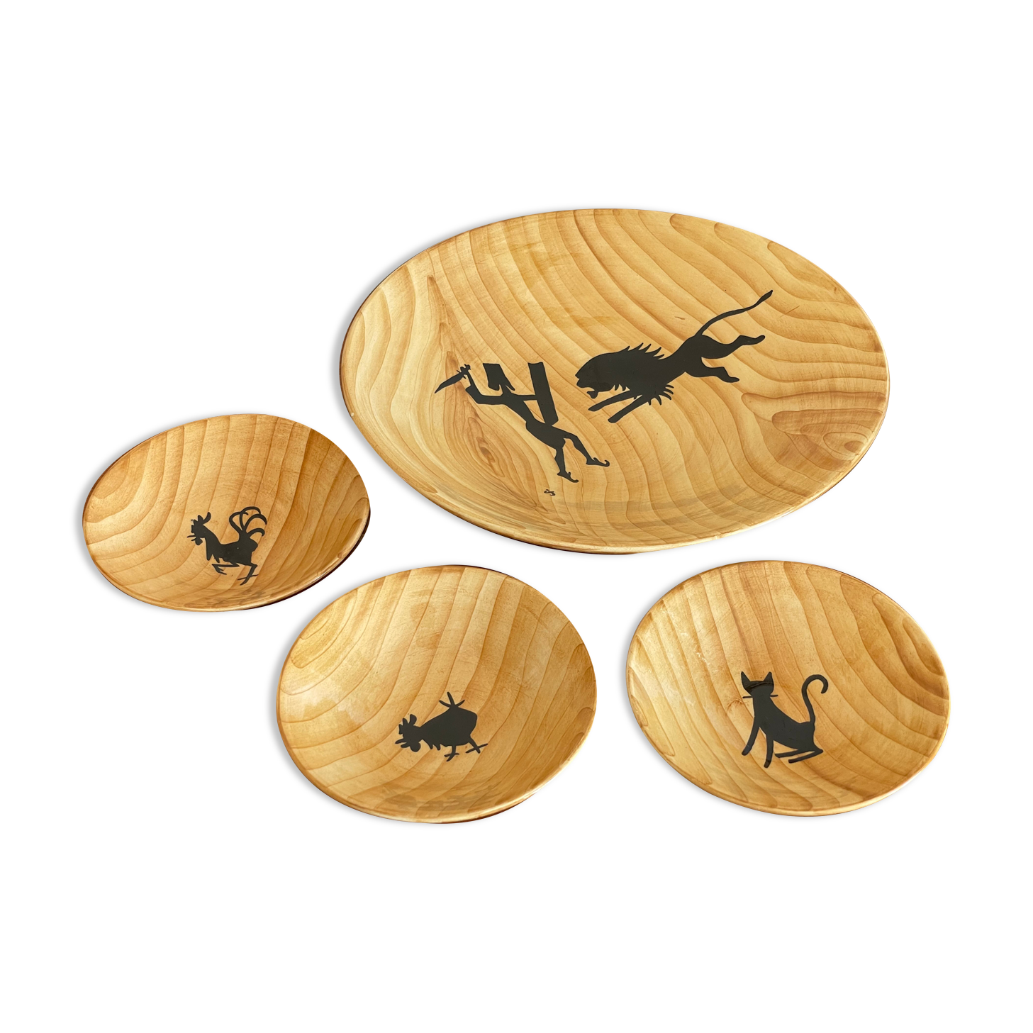 Cup and trio of cups Grosjean Vallauris