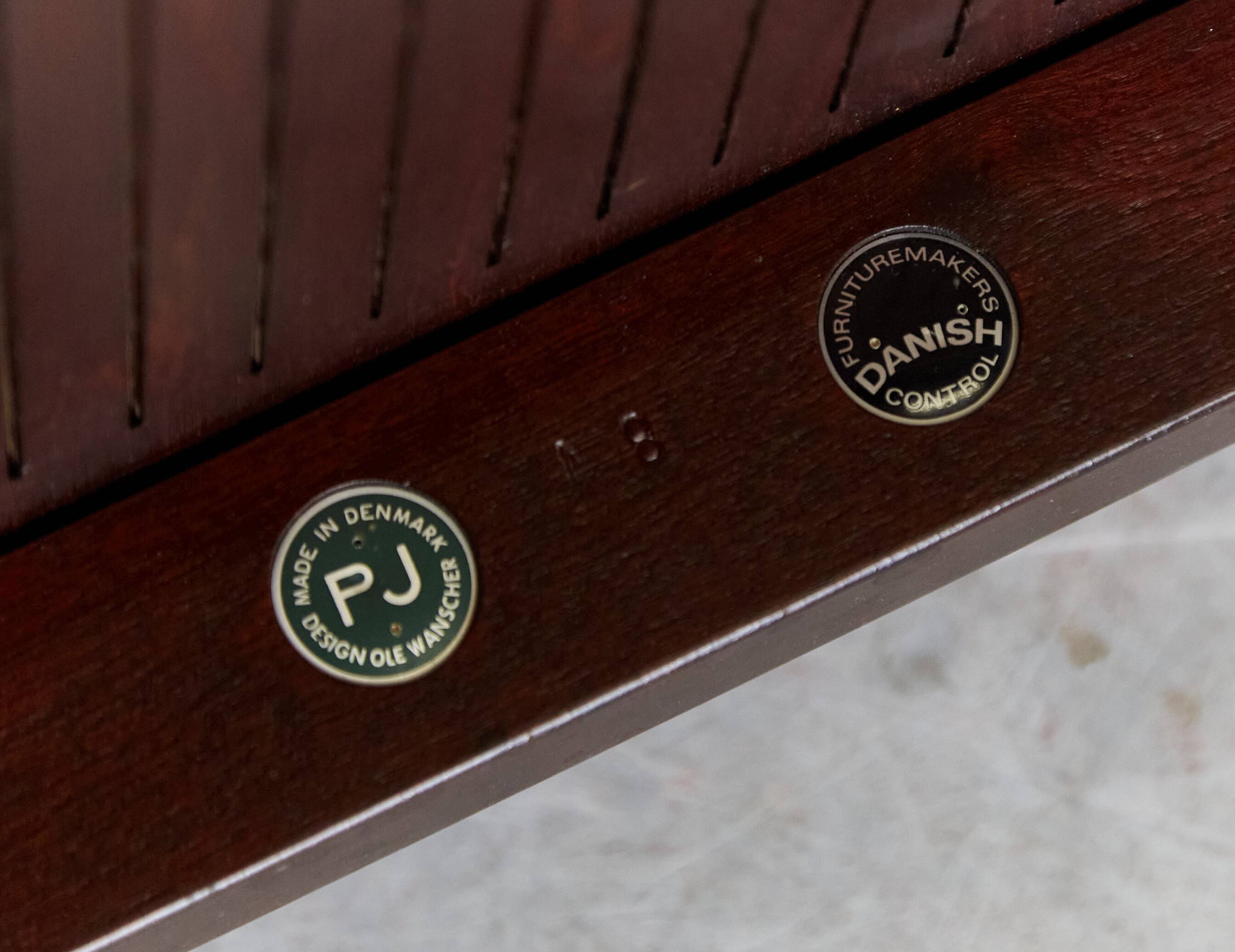 Chaise par Ole Wanscher en acajou pour Poul Jeppesens, Rungsted 1950