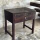 Meuble de métier ancien indonésien en teck à deux tiroirs H80,5 L79,5x51