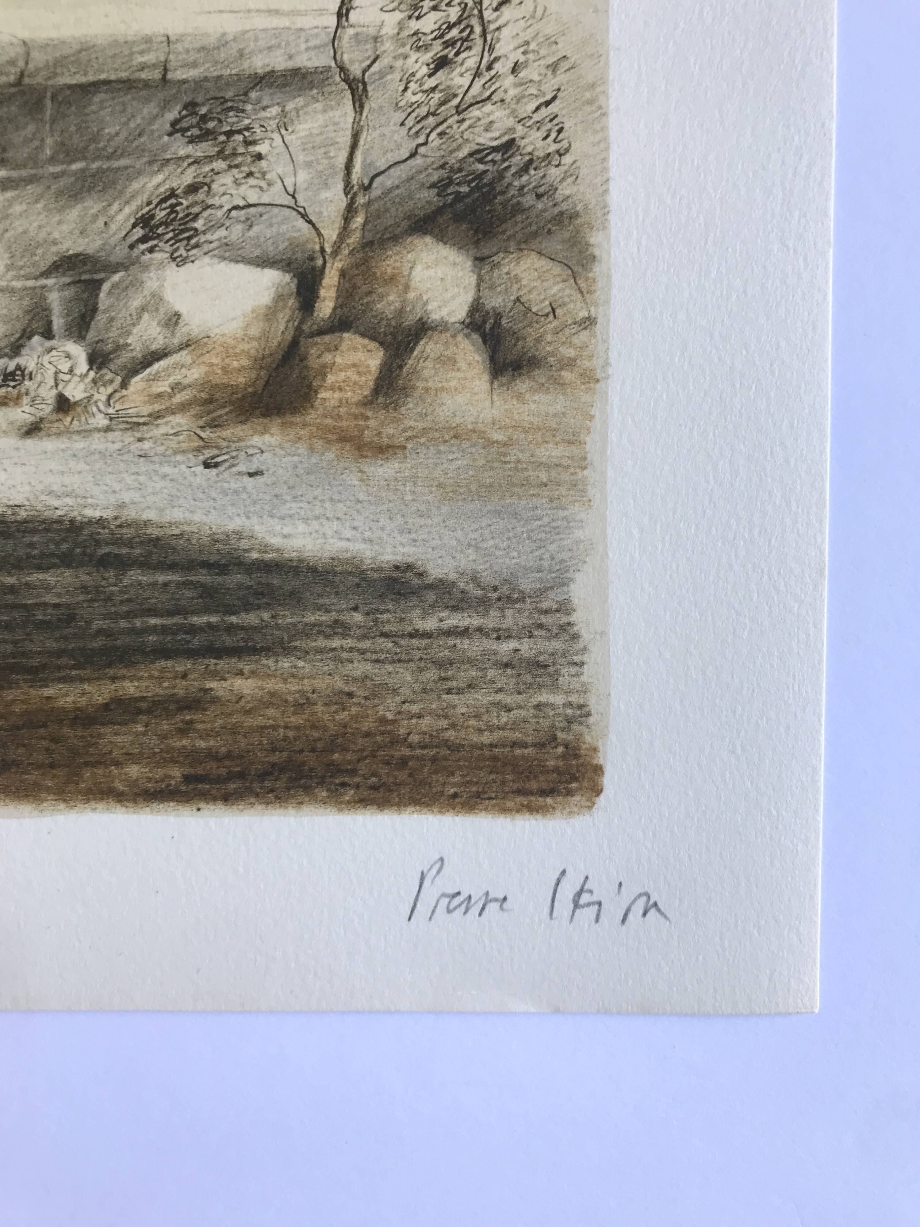 Pierre skira, a lock, 1978. original lithograph signed in pencil.