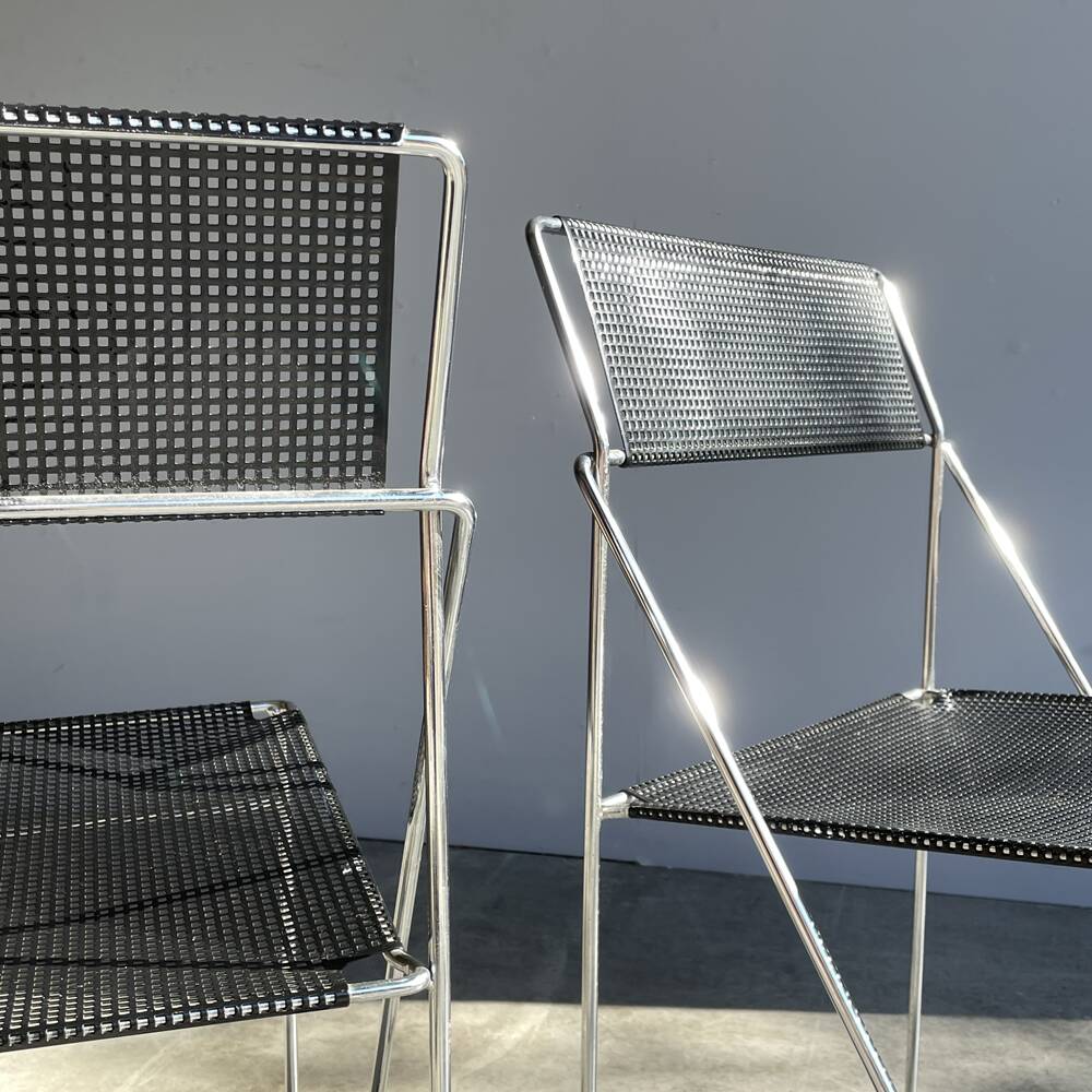 HYBODAN AS / chaises empilables vintage Nuova X-line / Niels Jørgen Haugesen