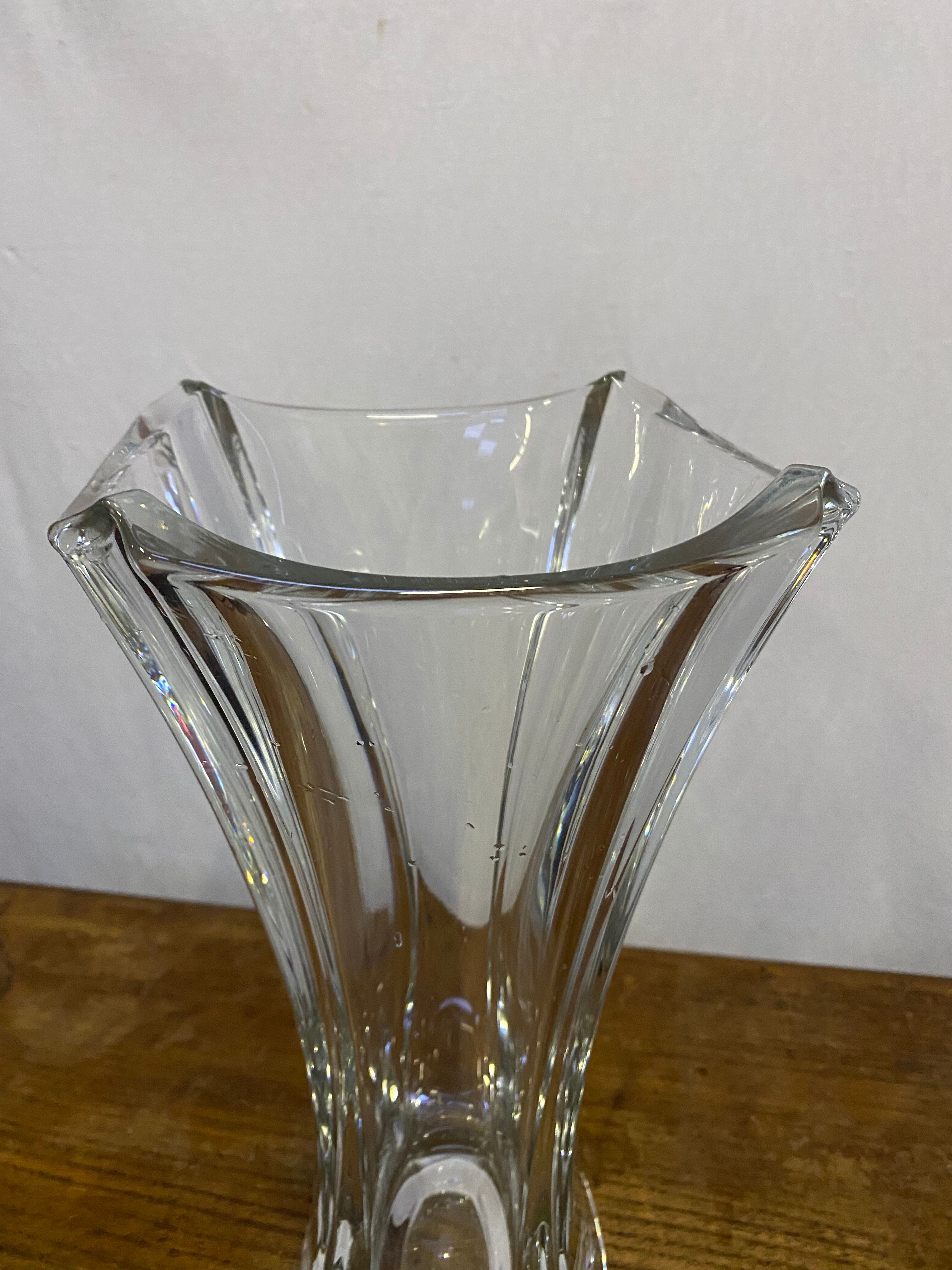 Crystal floral vase