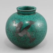 Wilhelm kage vase in ceramic "argenta" gustavsberg sweden 1940s marked
