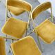 Set of 4 folding velvet chairs, Souvignet brand