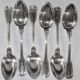 6 large spoons silver metal hallmark 84g model uni filet - goldsmith boulenger