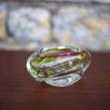 Art glass ashtray, Flavio polished ashtray, collection, glass art, ashtray, vintage