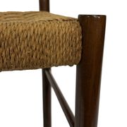 Vintage chair from the 70s minimalist design in wood and paper cord