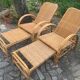 Chaises longues vintage en rotin