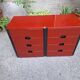 Como Bedside Tables MB3 Model in Red Lacquer and Burnished Brass by Luigi Caccia Dominioni for Azucena, 1970s, Set of 2