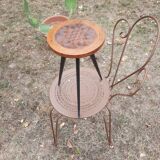 Carved wooden side table