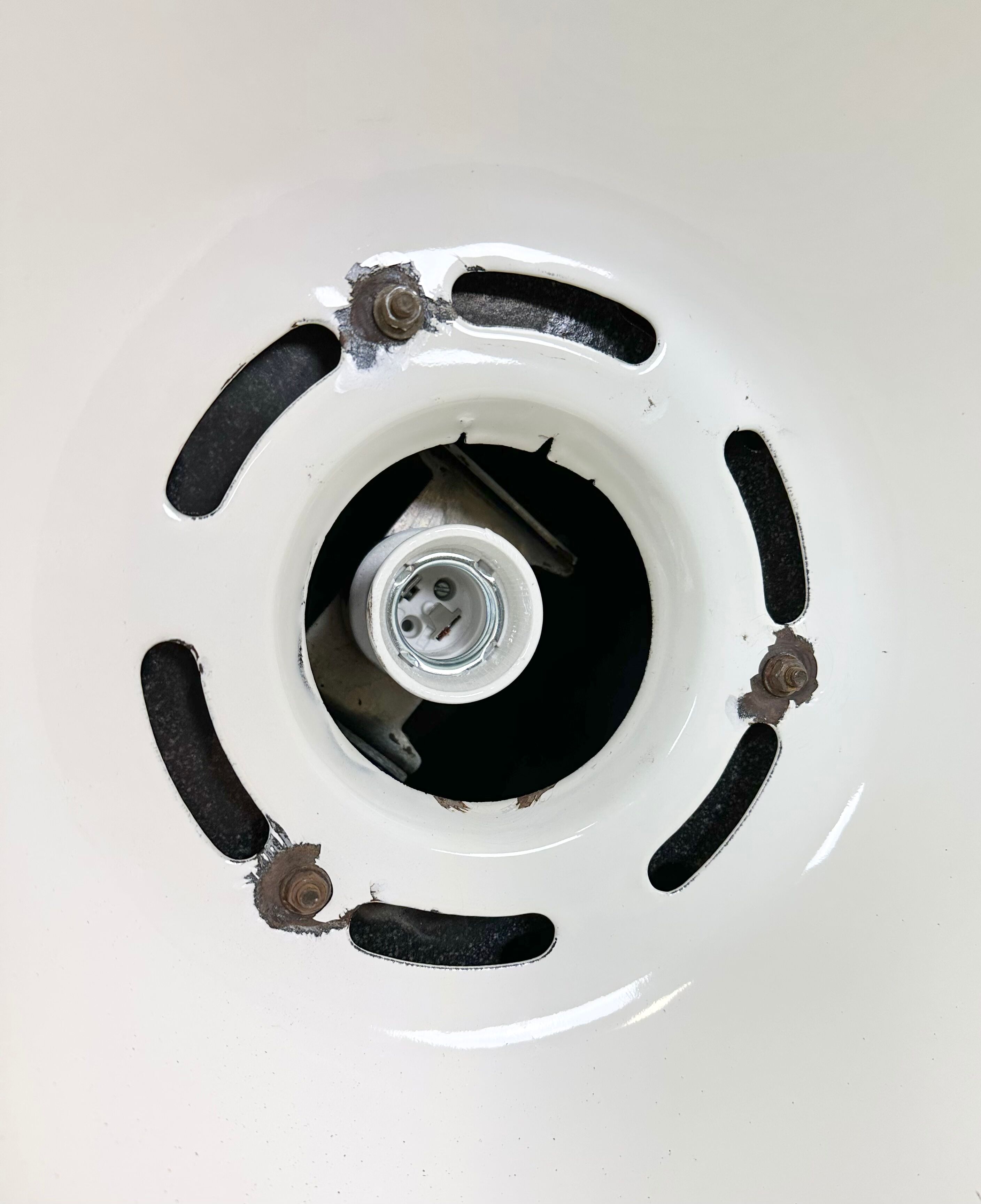 Grey enamel industrial factory lamp from Elektrosvit, 1960s