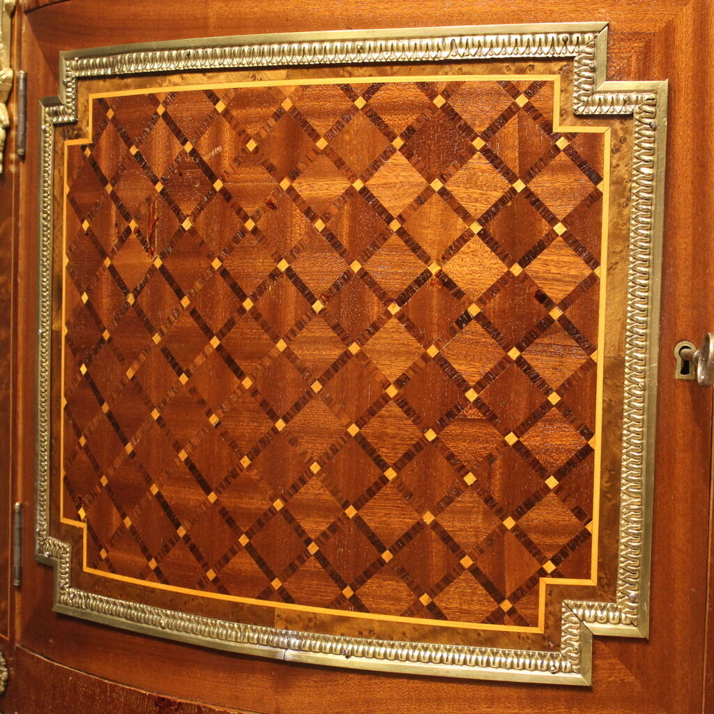 Half-moon dresser with marble top from the XXth century