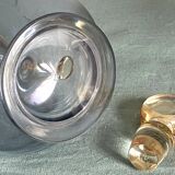 Old iridescent crystal liqueur service, late 19th century, perfect condition