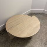 Round travertine coffee table, model for Up&up, Italy, 1970s