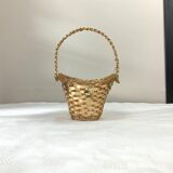 Vintage golden metal basket