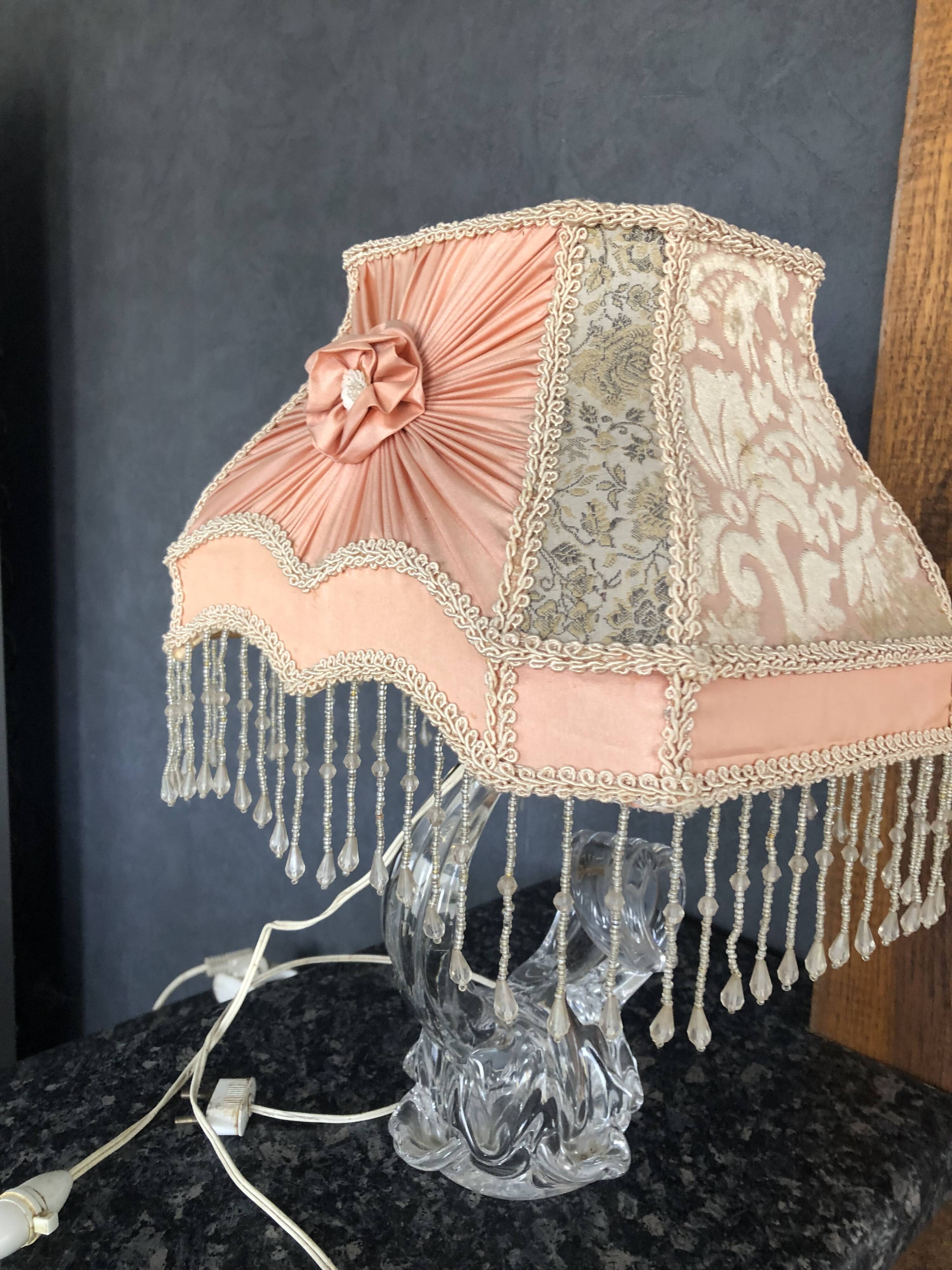 crystal lamp base with a very beautiful lampshade