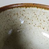 Set of 4 vintage glazed stoneware cider bowls/ice cream cups with stems.