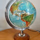 Vintage luminous earth globe