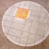 Round ceramic and steel coffee table