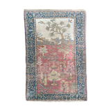 Tapis ancien turc Cesareh en soie fait main 114x176 cm