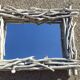 Mirror in gray driftwood frame < 65x84 cm >