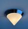 Vintage conical glass and chrome ceiling lamp, 1980s