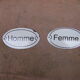 Enamelled plates "'Man-Woman'