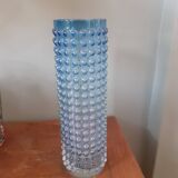 Vintage glass vase with bubble decoration