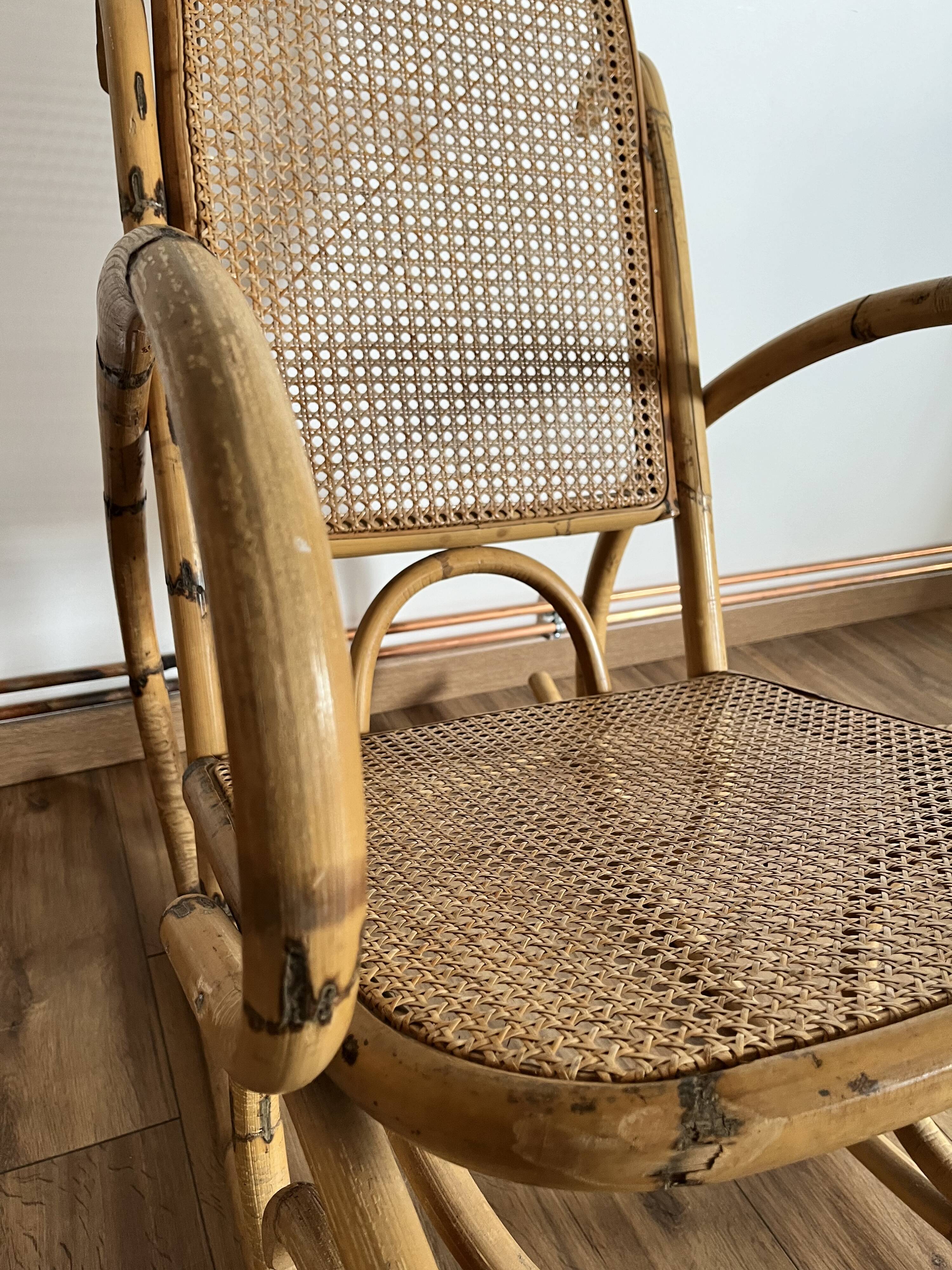 Adult model rattan rocking chair