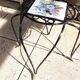 Plant holder "chair" in wrought iron and earthenware / vintage 60s-70s