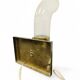 Brass and Pulegoso Glass Wall Lamp attributed to Aldo Nason for Mazzega 1960s
