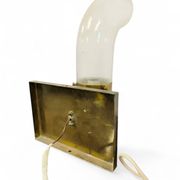Brass and Pulegoso Glass Wall Lamp attributed to Aldo Nason for Mazzega 1960s